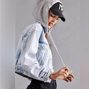 We the Free hooded denim jacket. XS